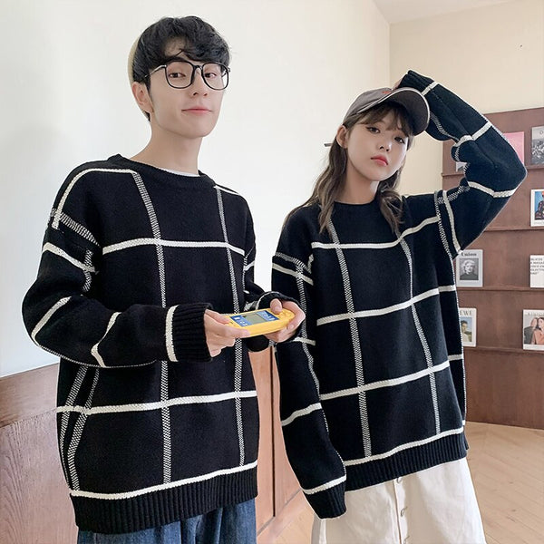 Pull A Carreaux Pour Couple - MatchingMood