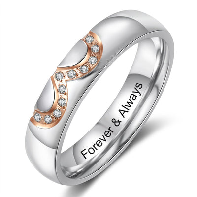 Bague Couple Amour Infini Zircon