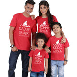 T Shirt Famille Shark Rouge