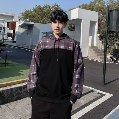 Tenue pour Shooting Photo en Couple Sweat 2 tons noir et violet