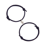 Bracelet Duo Couple Acier Magnétique Noir - Matchingmood
