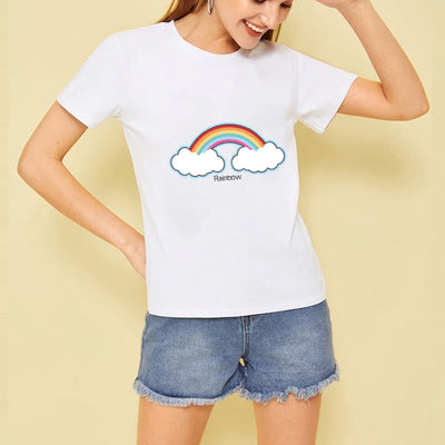 T Shirt Couple Arc en Ciel