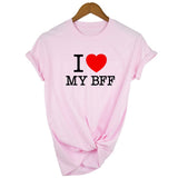 T-Shirt De Meilleure Amie Best Friends Forever Rose - MatchingMood