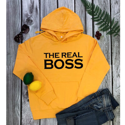 Sweat Couple The Real Boss Jaune - MatchingMood