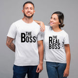 T Shirt The Boss The Real Boss blanc