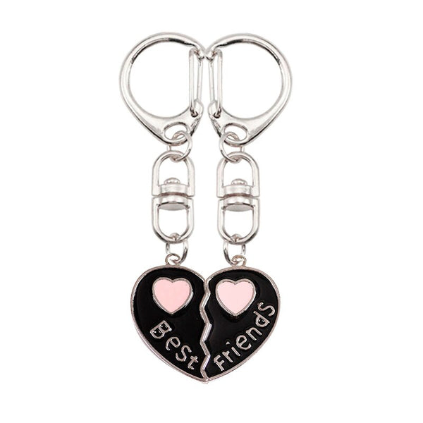 Porte-Clé Meilleure Amie Double Coeur