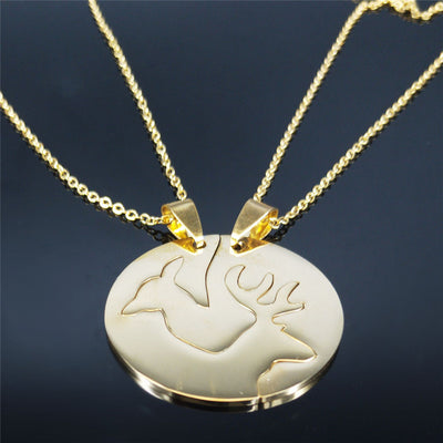 Collier Couple Cerf assortis