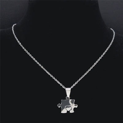 Collier Couple Puzzle Homme Femme
