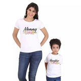 T Shirt Mommy and Daughter Fleuri