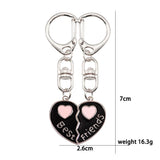 Porte-Clé Meilleure Amie Double Coeur