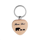 Porte Clé Mère Fille en Bois