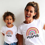 T Shirt Rainbow Mama Mini duo Maman Fille
