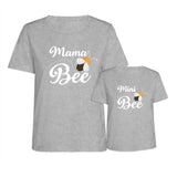 T Shirt mere Fille Mama Bee Gris