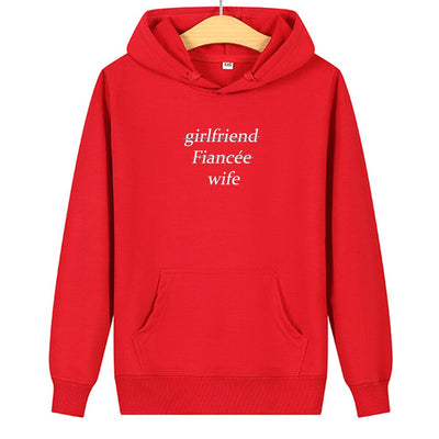 Sweat Shirt Couple Girlfriend Fiancée Wife Rouge