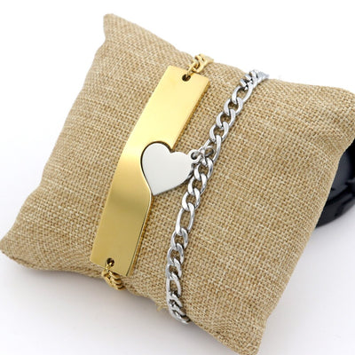 Bracelet Couple à Partager Or Argent - MatchingMood