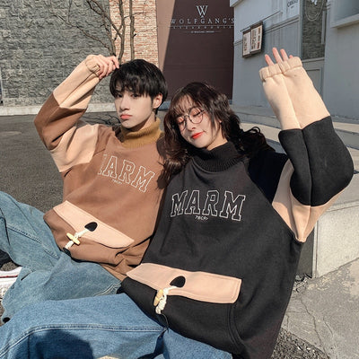 Pull Col Roulé Femme Oversize