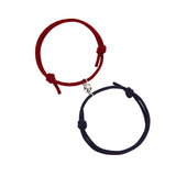 Bracelet Duo Couple Acier Magnétique bleu foncé bordeau - Matchingmood