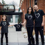 T Shirt Assorti Coeur pour Famille