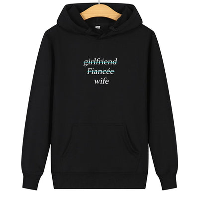 Sweat Shirt Couple Girlfriend Fiancée Wife Noir