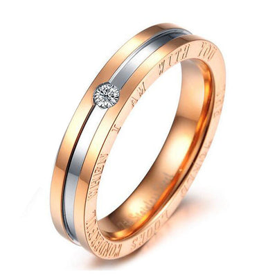 Bague Couple Oxyde de Zirconium Femme