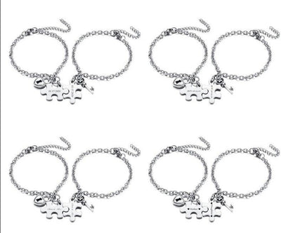 Bracelet Puzzle Couple Cœur à Personnaliser - Matchingmood