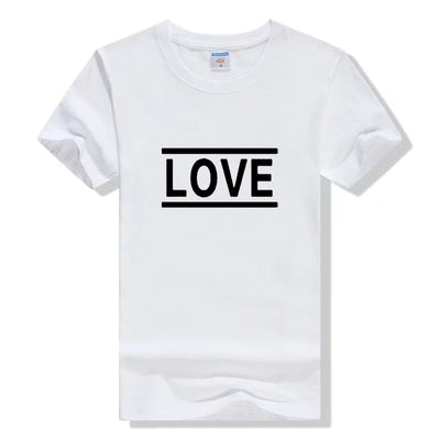 T-Shirt One Love blanc pour Couple