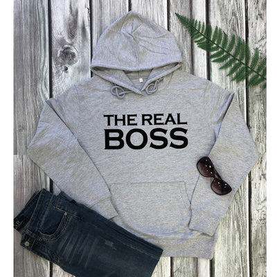 Sweat Couple The Real Boss Gris - MatchingMood