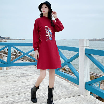 Pull Robe Rouge Femme en Couple
