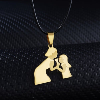 Collier Mère Fille Doré