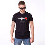 T-shirt mon coeur lui appartient noir