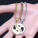 Collier Couple Yin Yang Doré