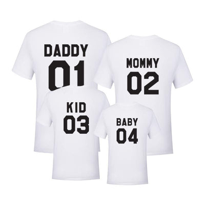 Tee Shirt Famille Blanc