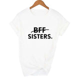 T-Shirt Meilleure Amie Bff Sisters Blanc - MatchingMood 