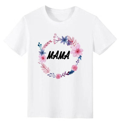 T Shirt Mere Fille Mama Girl Fleurs