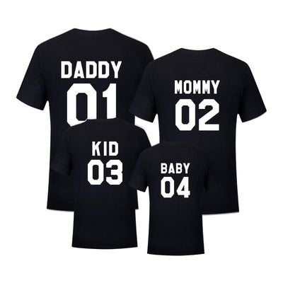 Tee Shirt Famille Noir
