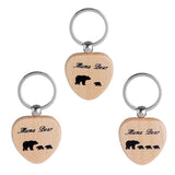Porte Clé Mère Fille en Bois