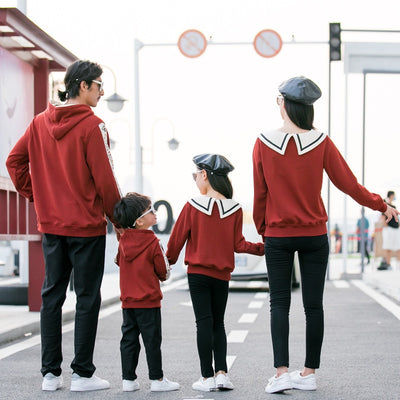 Pull Assorti Rouge pour la Famille - MatchingMood