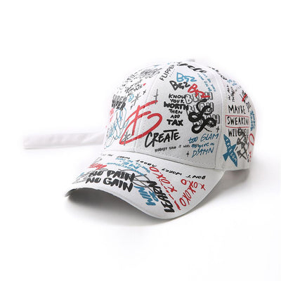 Casquette Couple Original Graffiti Blanc - Matchingmood