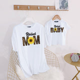 T Shirt Mere Fille Blessed Mom Tournesol - MatchingMood