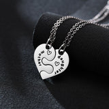Collier Mère Fille Coeur Entrelacé