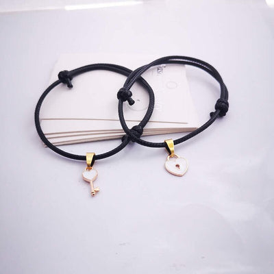 Bracelet pour Couple avec Fermoir Clé blanc - Matchingmood