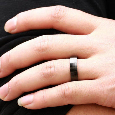 Bague Couple Noir Anneau