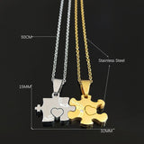 Collier Couple Puzzle Homme Femme