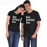 T-Shirt Couple Best Girlfriend Ever Noir - MatchingMood