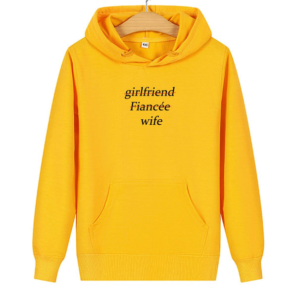 Sweat Shirt Couple Girlfriend Fiancée Wife Jaune