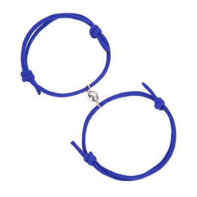 Bracelet Duo Couple Acier Magnétique Bleu - Matchingmood