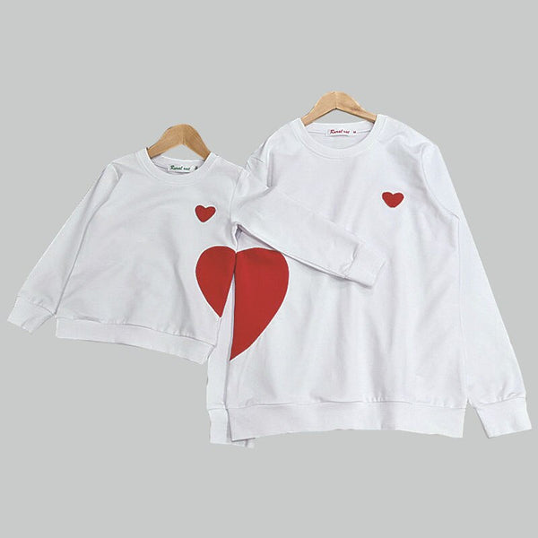 Pull Famille Coeur Rouge - MatchingMood