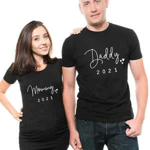 T Shirt Couple Maman Papa - MatchingMood