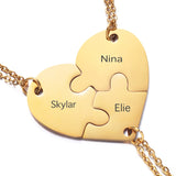 Collier Meilleure Amie à 3 Personnalisable