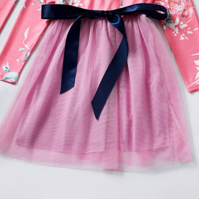 Robe de Fete Mere et Fille Noeud ruban satin